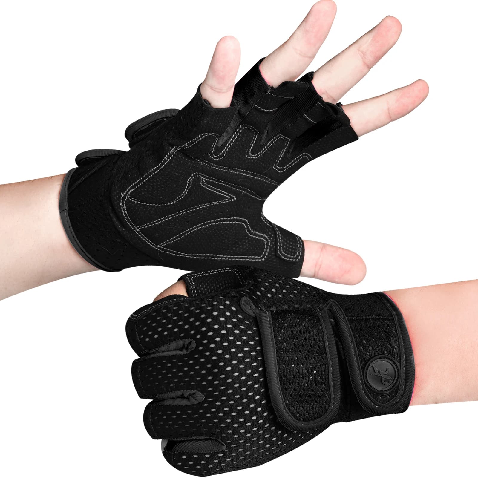 Moreok luvas de ginástica para treino, homens e mulheres, almofadas sbr de 3mm, luvas de fitness para exercícios de levantamento de peso de meio dedo para treinamento, pull ups, remo