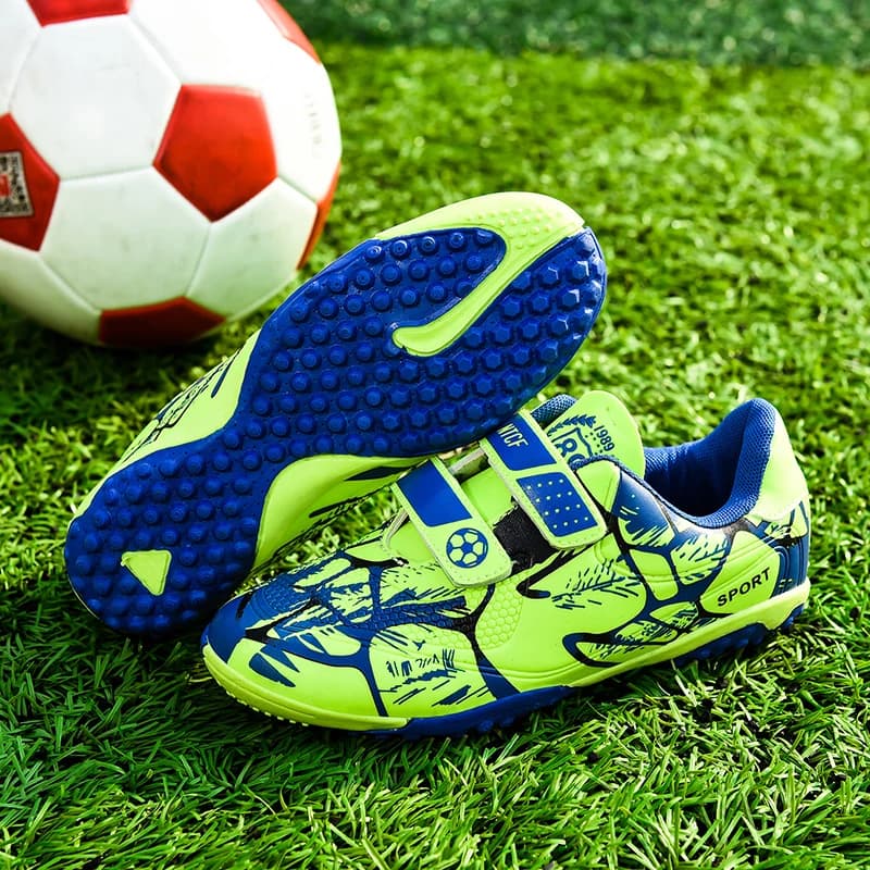 Crianças botas de futebol criança sapato de futebol anti skid meninos turf chuteiras quadra dura treinamento da juventude formadores crianças futsal tênis