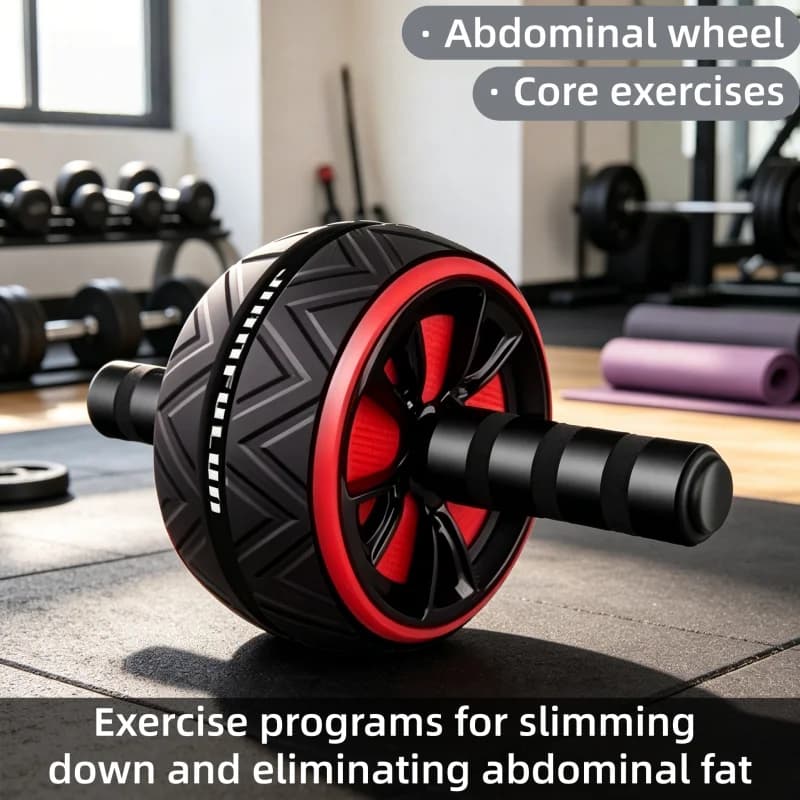 Roda Abdominal Universal Silenciosa para Treino de Core, Perda de Gordura Abdominal e Modelagem Corporal para Homens e Mulheres, Equipamento de Fitness para Uso Interno