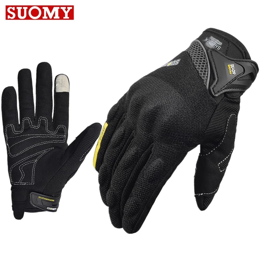Suomy verão luvas da motocicleta das mulheres dos homens função de toque moto corrida luva dedo cheio guantes moto motociclista ciclismo luvas
