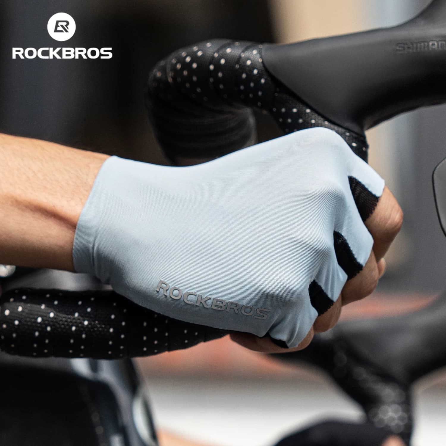Luvas de Ciclismo ROCKBROS de Verão com Dedos Cortados, Alta Elasticidade, Leves, Respiráveis, com Almofada de Absorção de Impacto para Homens e Mulheres