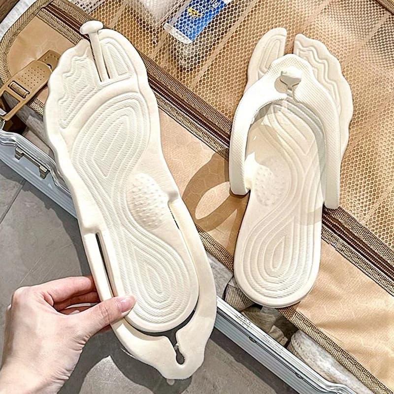Chinelos Portáteis de Verão para Casais, Sandálias Leves para Viagem e Uso Doméstico, Confortáveis para Praia