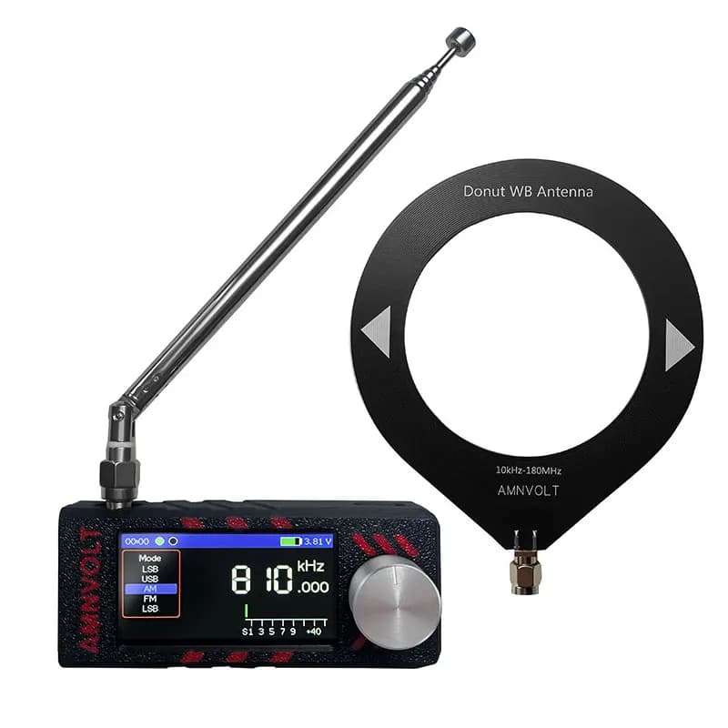Versão atualizada ATS Mini V3 SI4732 Receptor DSP de banda completa com antena Donut WB e antena telescópica