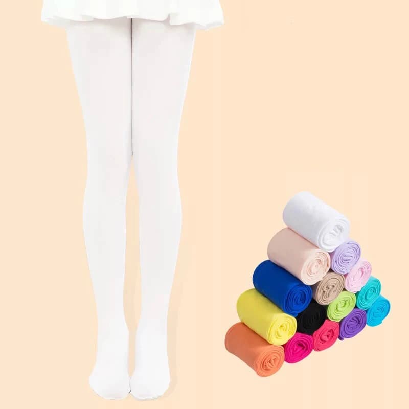 Primavera/outono doce cor criança collants para bebê menina crianças veludo branco meia-calça meias para estudante infantil ballet dança meias