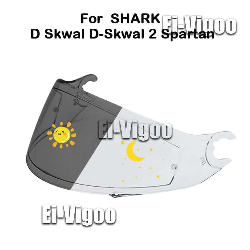 Lentes de viseira de proteção fotocromática para shark d skwal d-skwal 2, viseira de capacete espartano, rosto inteiro, peças de capacete de corrida