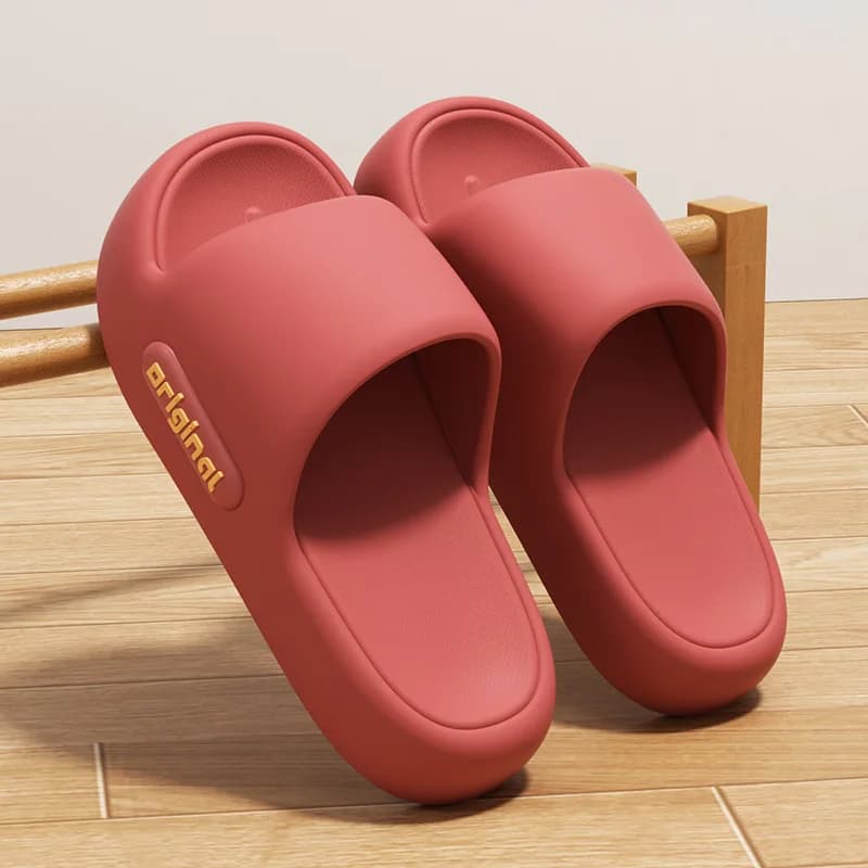 Mulheres homens chinelos casa plataforma nuvem verão banheiro slides interior sola macia sandálias antiderrapante masculino eva grosso flip flops