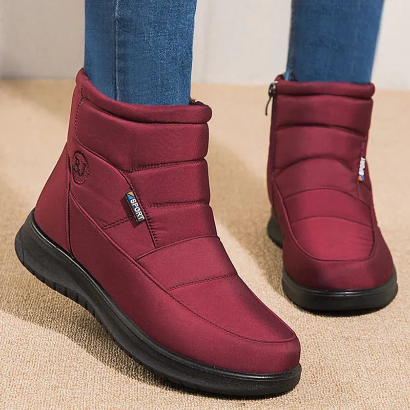 Botas femininas botas de pele à prova dwaterproof água para neve sapatos de inverno mulher casual botas de borracha mujer moda botas de inverno botas femininas