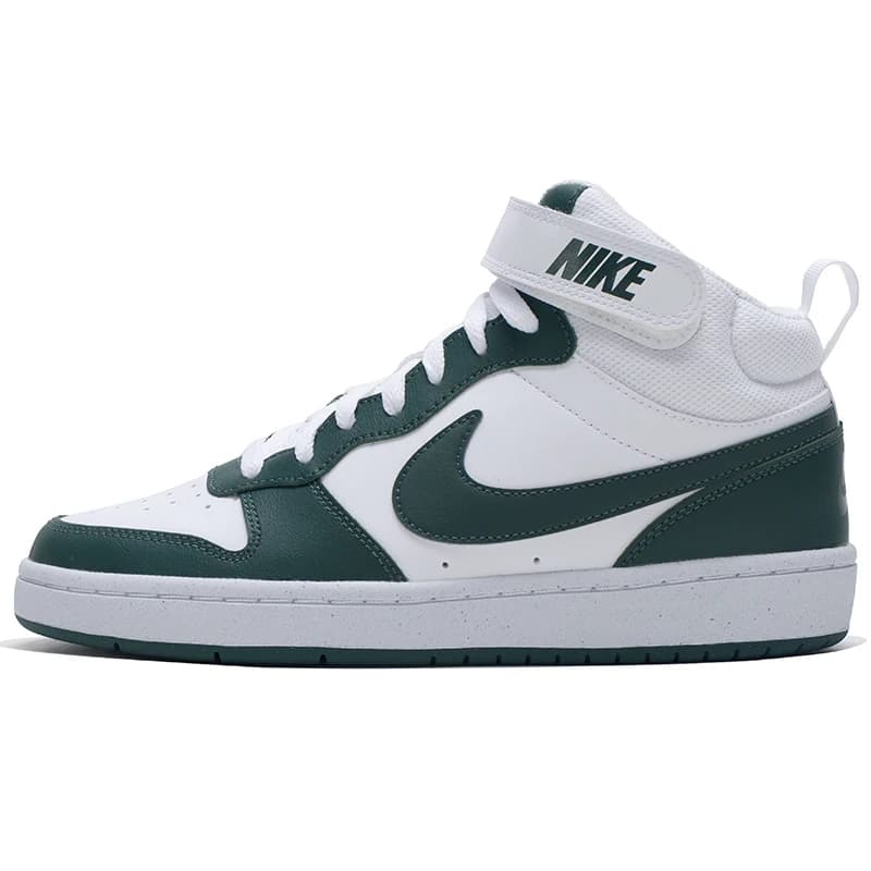 Tênis esportivo Nike Court Borough Mid 2 (Gs) branco e verde