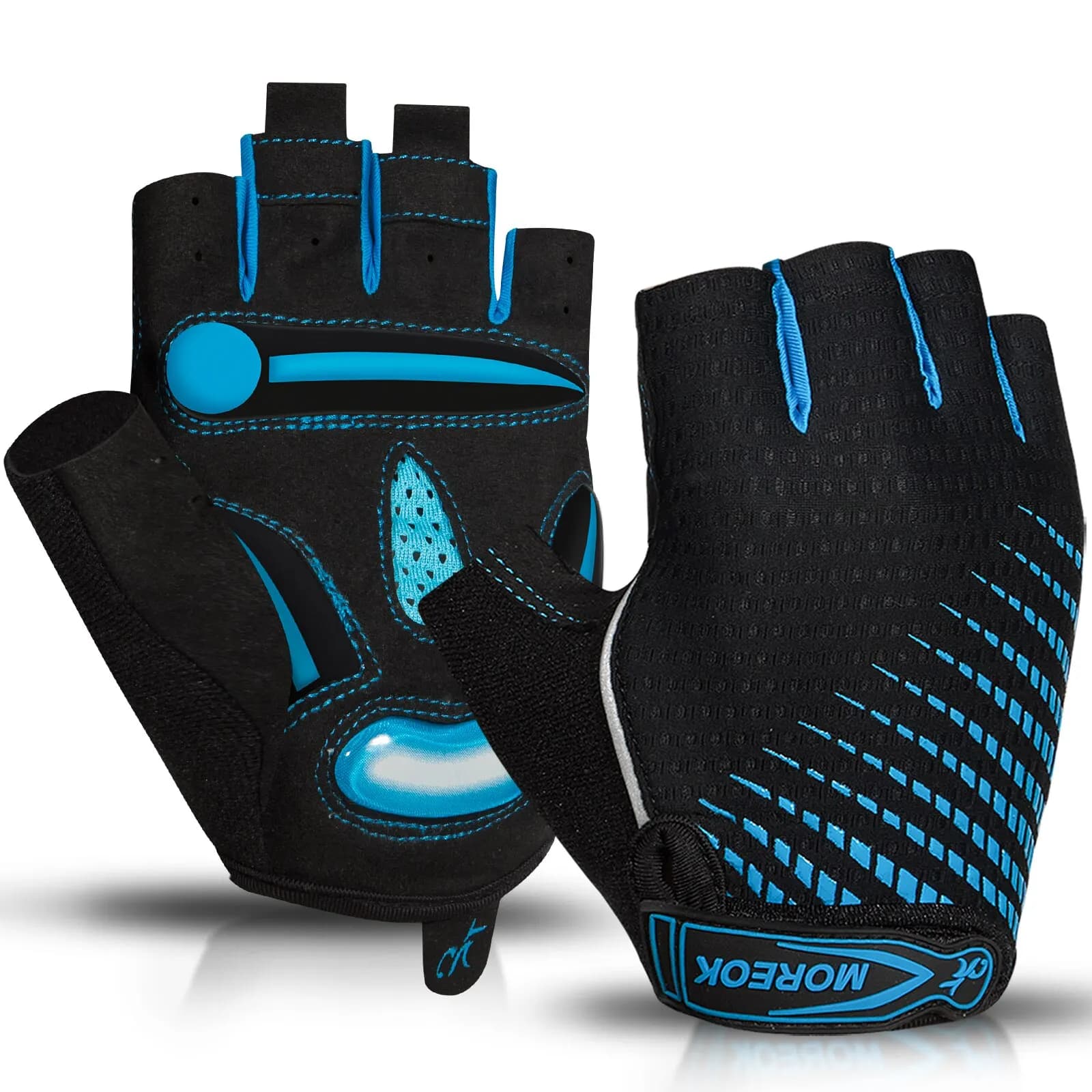 Moreok luvas de ciclismo, luvas de bicicleta respiráveis, almofadas de gel de 5mm, luvas antiderrapantes para mountain bike, mtb, luvas de ciclismo de estrada para homens e mulheres