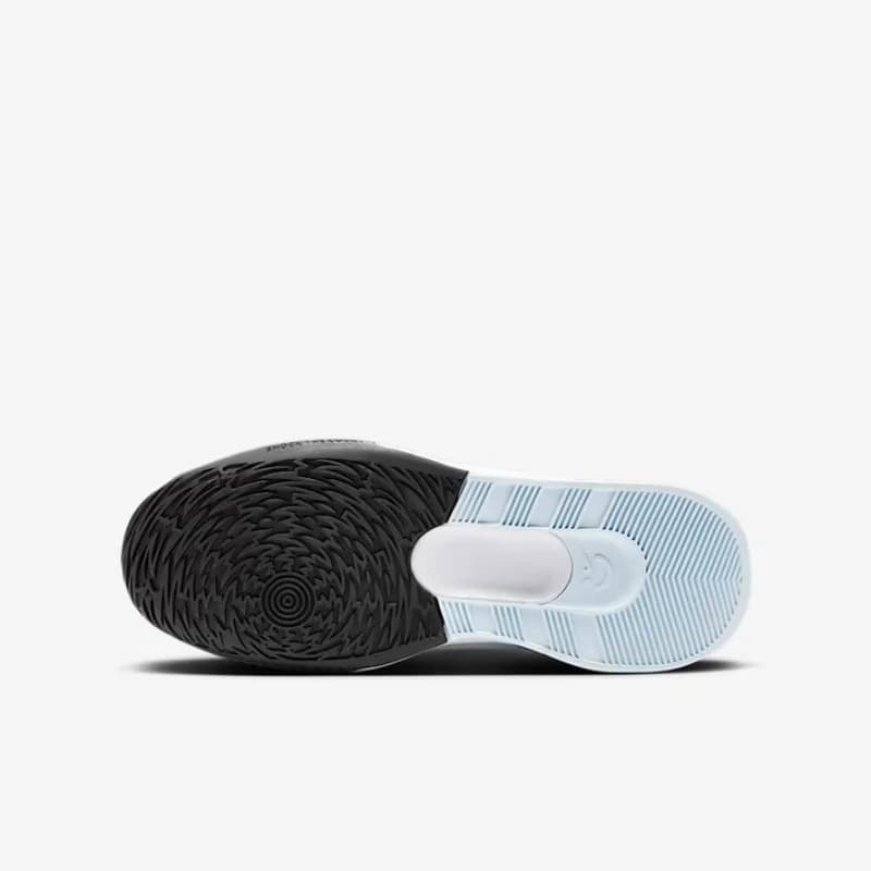 Solado antiderrapante preto e azul claro do tênis feminino Nike HQ3471-101 para corrida