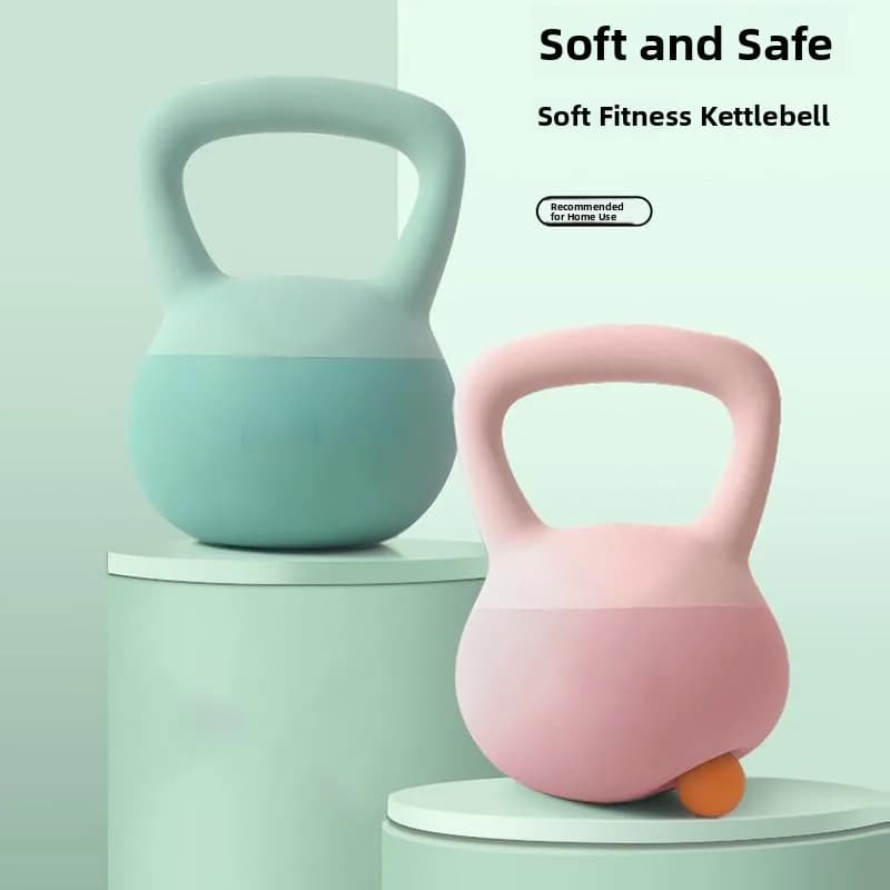 Kettlebell Macio de 5kg, Equipamento de Fitness Portátil para Mulheres, Treinamento de Levantamento de Peso em Casa, Treinamento Unissex