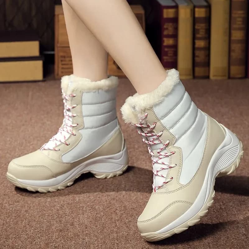 Botas femininas leves botas de tornozelo sapatos de plataforma para mulheres saltos de inverno botas mujer manter quente neve sapatos de inverno feminino botines