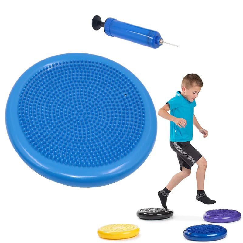 Almofada inflada do oscilação da estabilidade do instrutor do disco da equilíbrio do núcleo com bomba para melhorar a estabilidade da postura exercício treinamento de fitness