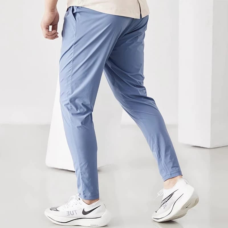 Calças de corrida dos homens roupas esportivas jogging sweatpants secagem rápida fina treino elástico ginásio calças de fitness treinamento calças esportivas