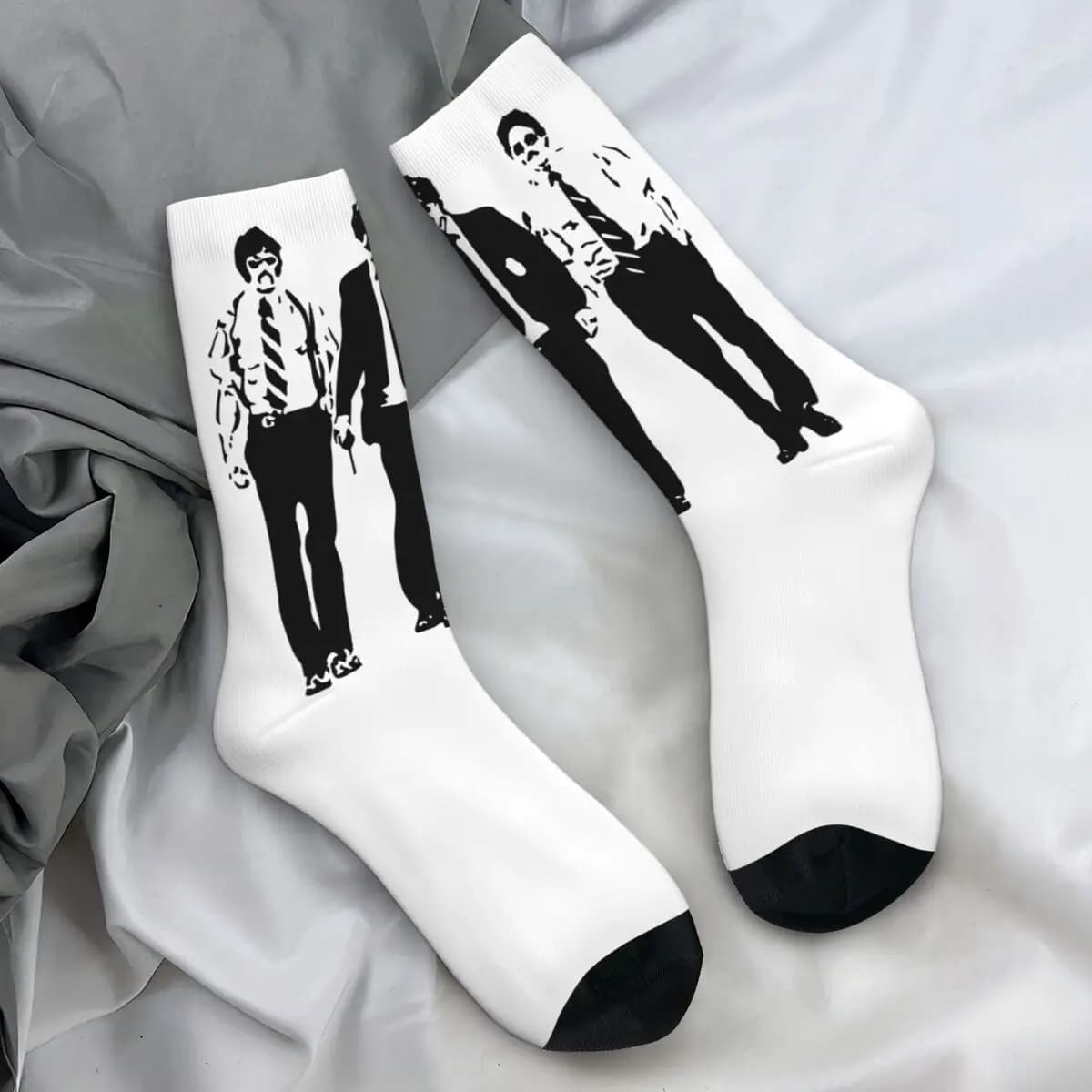 Sabotage besta meninos meias na moda outono antiderrapante meias masculinas confortáveis meias de skate gráfico