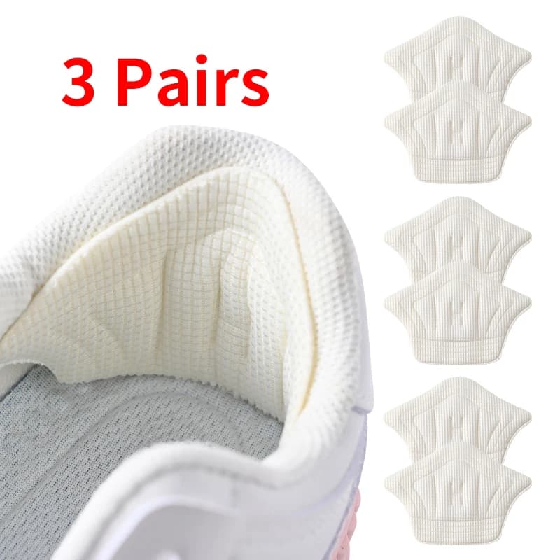 3 par/6 pçs palmilhas remendo almofadas de calcanhar para sapatos esportivos adesivo traseiro tamanho ajustável antidesgaste pés almofada inserção palmilha