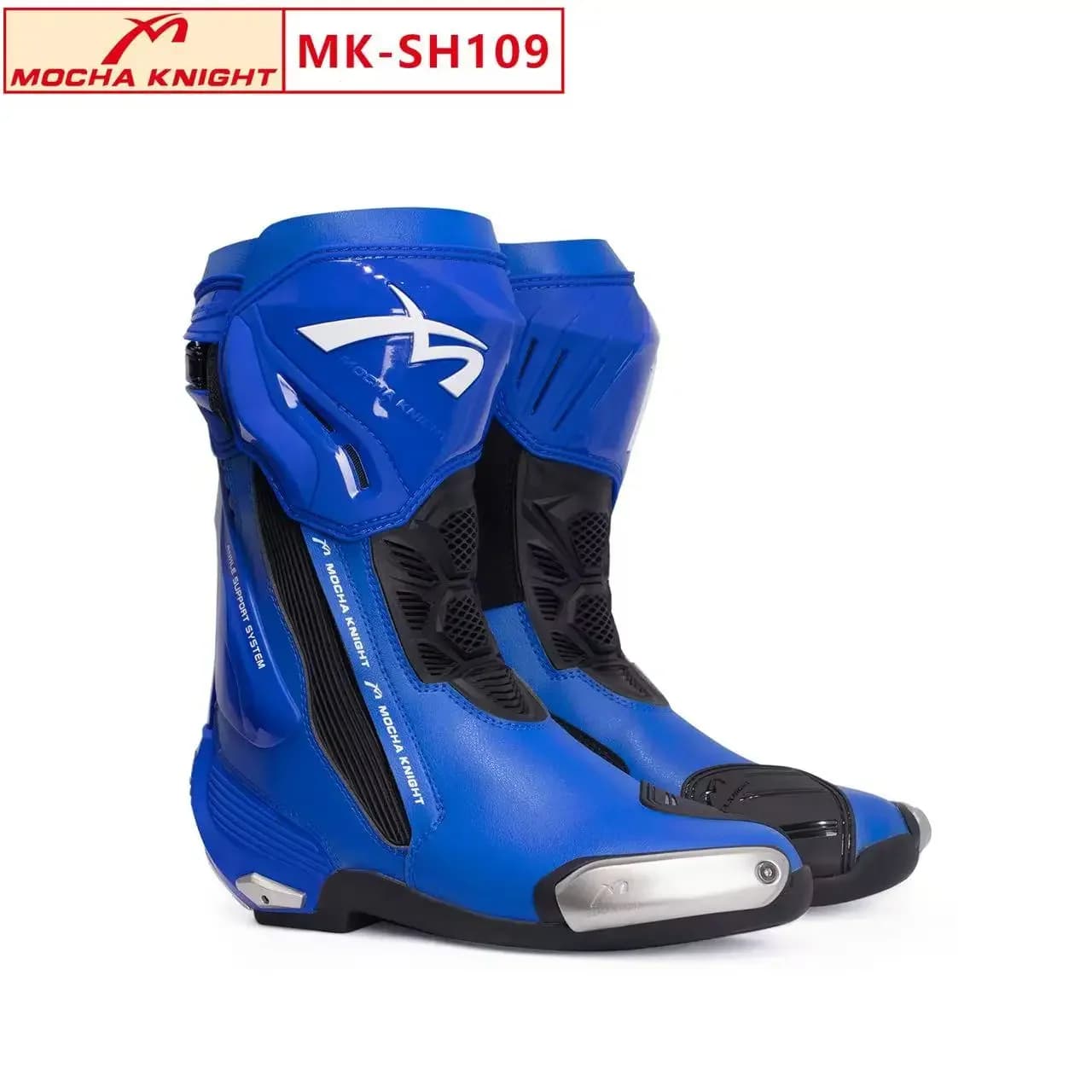 Benkia mocha botas de equitação de pista de motocicleta certificação ce botas de corrida profissional benkia botas à prova dwaterproof água alta qualidade sh109