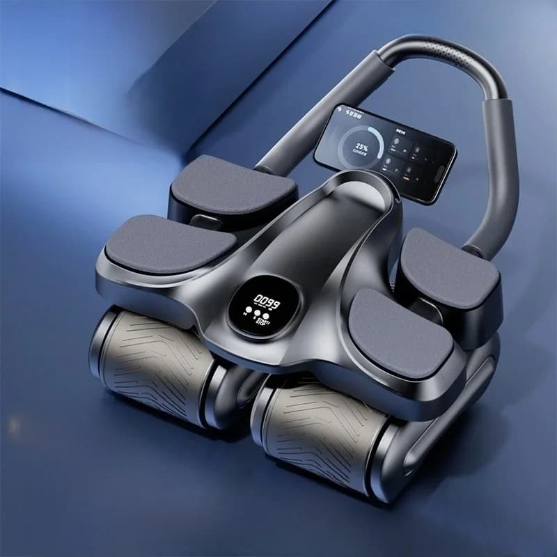 2026 Novo Equipamento de Fitness Roda Abdominal de Quatro Rodas para Treino de Músculos Abdominais para Homens e Mulheres Fortalecedor de Core