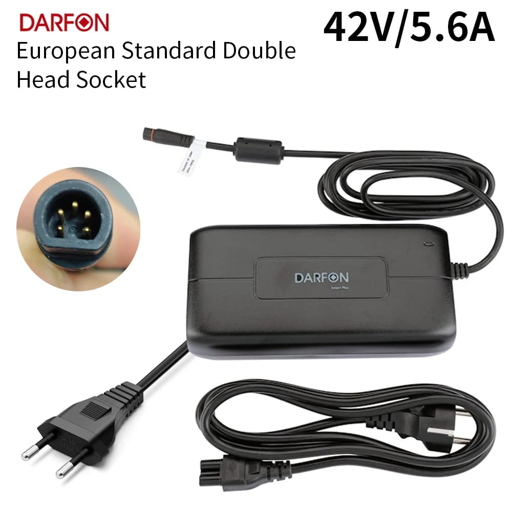 Carregador de bicicleta elétrica Darfon E-Bike B240-301 42V 5.6A 168W para bateria Fischer, carregador Devron para bicicleta elétrica com bateria de lítio.