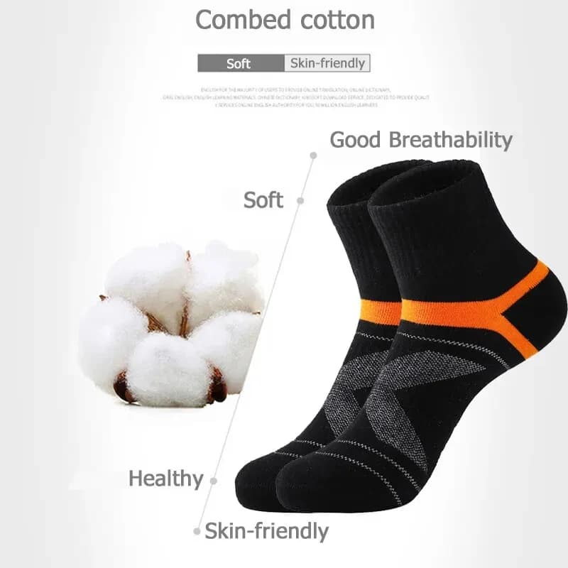 3/5/10 pares de meias masculinas de alta qualidade, meias esportivas pretas, casuais, macias, quatro estações, absorvem o suor, meias masculinas respiráveis