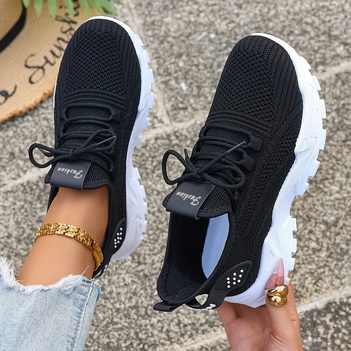 Tênis de malha respirável moda confortável antiderrapante sapatos de sola macia para homens caminhada ao ar livre
