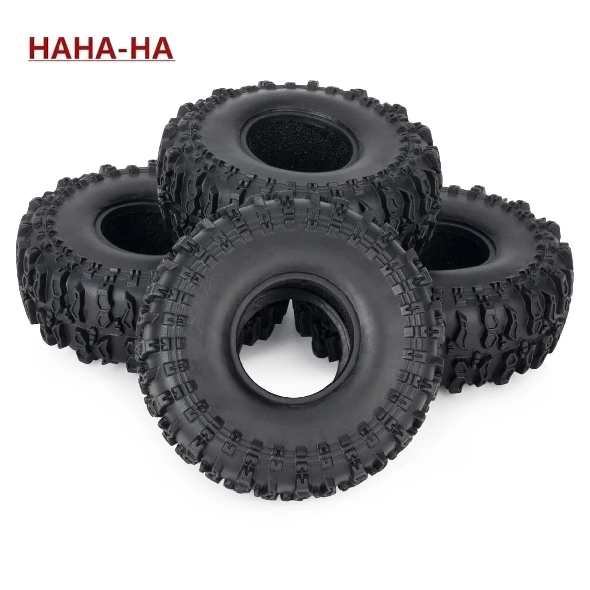 4 pçs 62mm 1.0 "pneu de roda de borracha macia para 1/18 1/24 rc rastreador carro axial scx24 TRX4-M atualizar peças acessórios