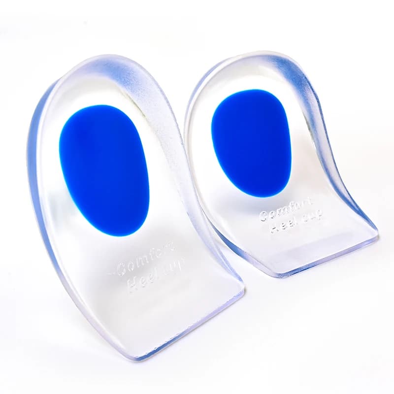 1 par de palmilhas de gel de silicone para homens e mulheres, palmilhas com almofada de calcanhar, solas para aliviar a dor nos pés, suporte para esporão, almofada de sapato, inserções de salto alto