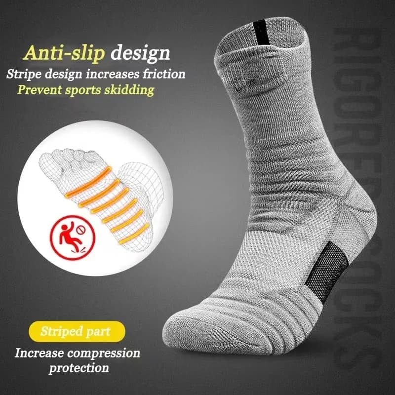 6/3/1 pares meias de compressão masculinas respirável basquete esportes ciclismo meias umidade wicking alta elástica tubo meias