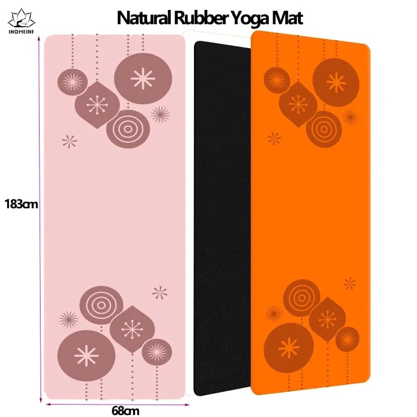 Tapete de yoga de borracha natural de alta resistência de 183cm para mulheres masculino tapete para ejercicio de ginásio estendido antiderrapante tapete de yoga