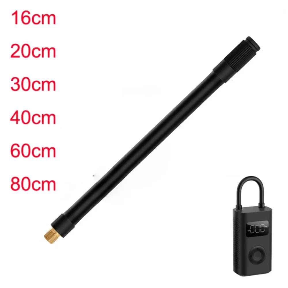 16/30/40/60/80cm substituição de borracha de ar mangueira extensão tubo adaptador bomba inflator para xiaomi mijia compressor elétrico portátil