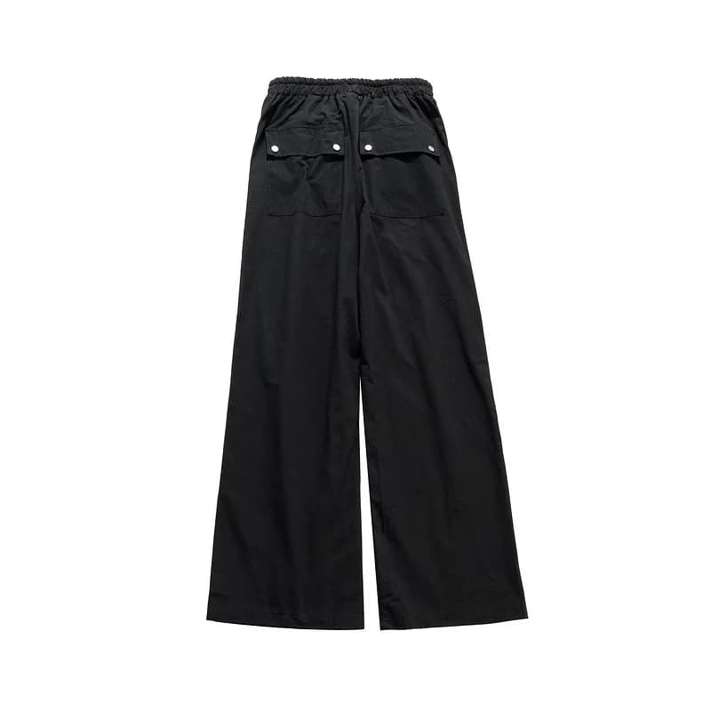 Owen Seak Calça Harém Cargo Masculina Casual Baggy Roupas Góticas High Street Verão Calças de Trabalho Longas Soltas Calças de Moletom Pretas