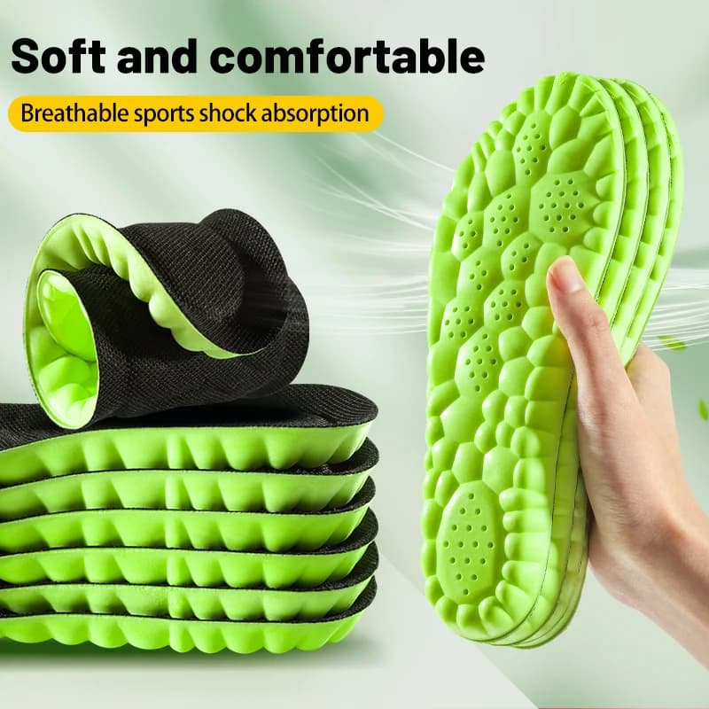 4D Esporte Palmilha Super Macio Sapatos Sole Pads, Cestas De Absorção De Choque, Arco Suporte, Inserções Ortopédicas Inserções