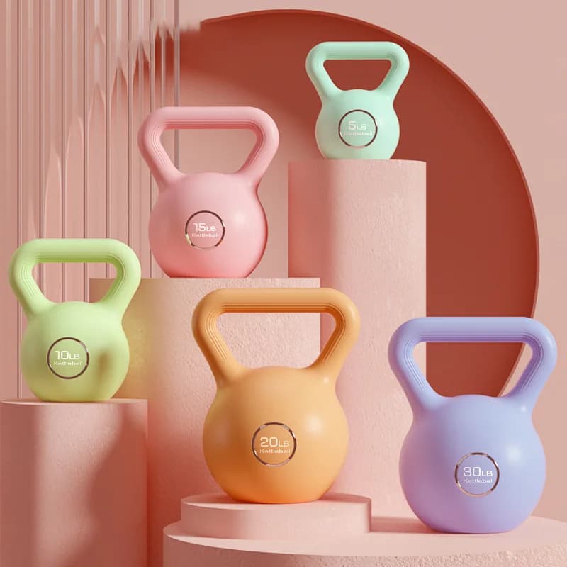 Kettlebells Coloridos de 10LB para Mulheres, para Agachamentos em Casa, Treino de Braços e Tonificação Muscular