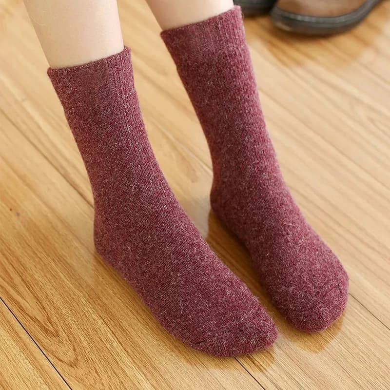 1 Pares meias termicas de inverno meia de lã meias masculino feminina meia peluciada de Inverno Quente Mulheres Meias Merino Lã Homens Super Mais Grosso Sólido Contra Frio Térmico Pelúcia Grossa Neve Terry Meias