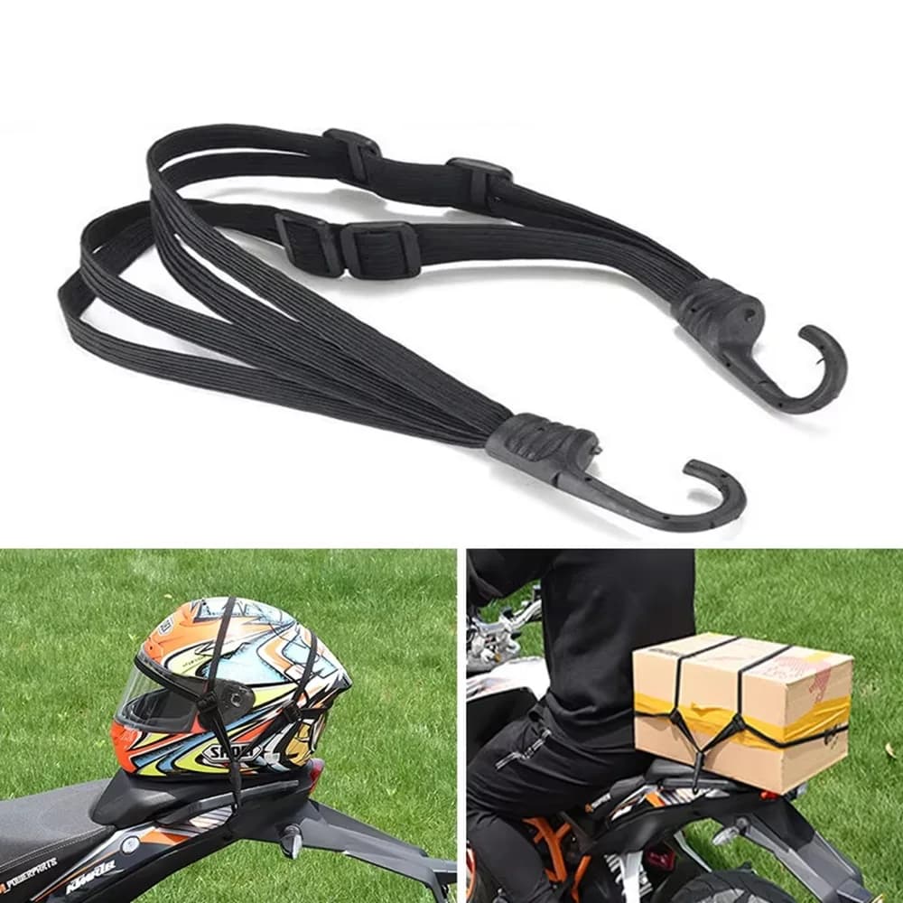 24 "/60cm e 35.4"/90cm capacete da motocicleta bagagem corda bungee cabo bandagem bagagem capacete retrátil cinta elástica com 2 ganchos