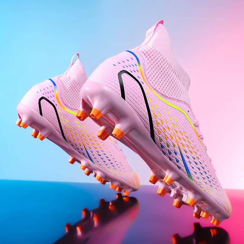 Chuteiras de Futebol Masculinas Ultraleves para Campo e Gramado, Tênis de Treino Indoor Society para Crianças, Chuteiras de Futebol TF/FG