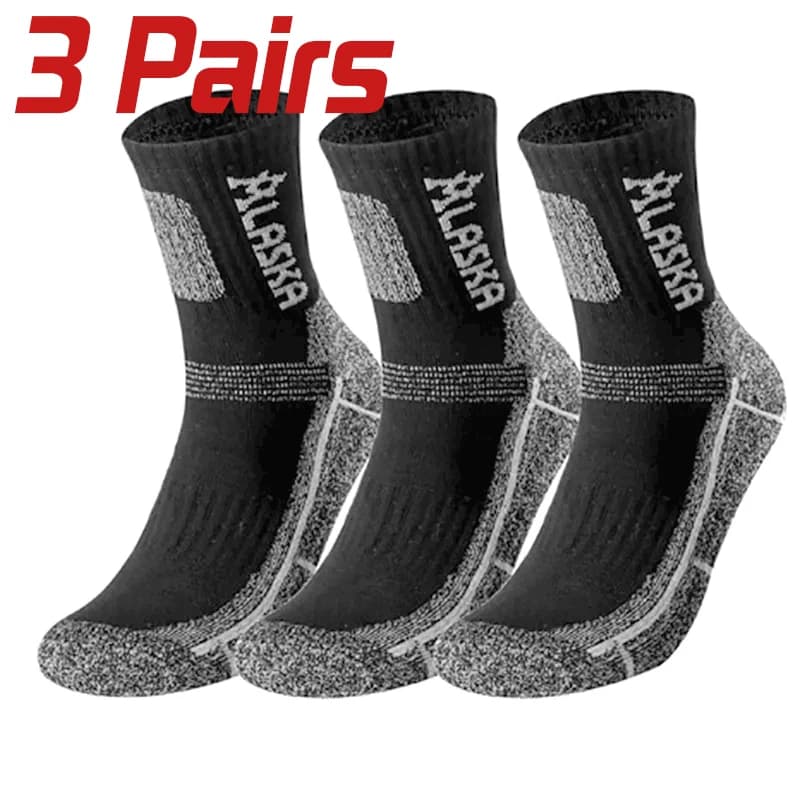 Meia térmica profissional para homens, meias de inverno, manter aquecido, ciclismo, corrida, caminhadas, esqui, ao ar livre, inverno, primavera, conjunto de 3 pares