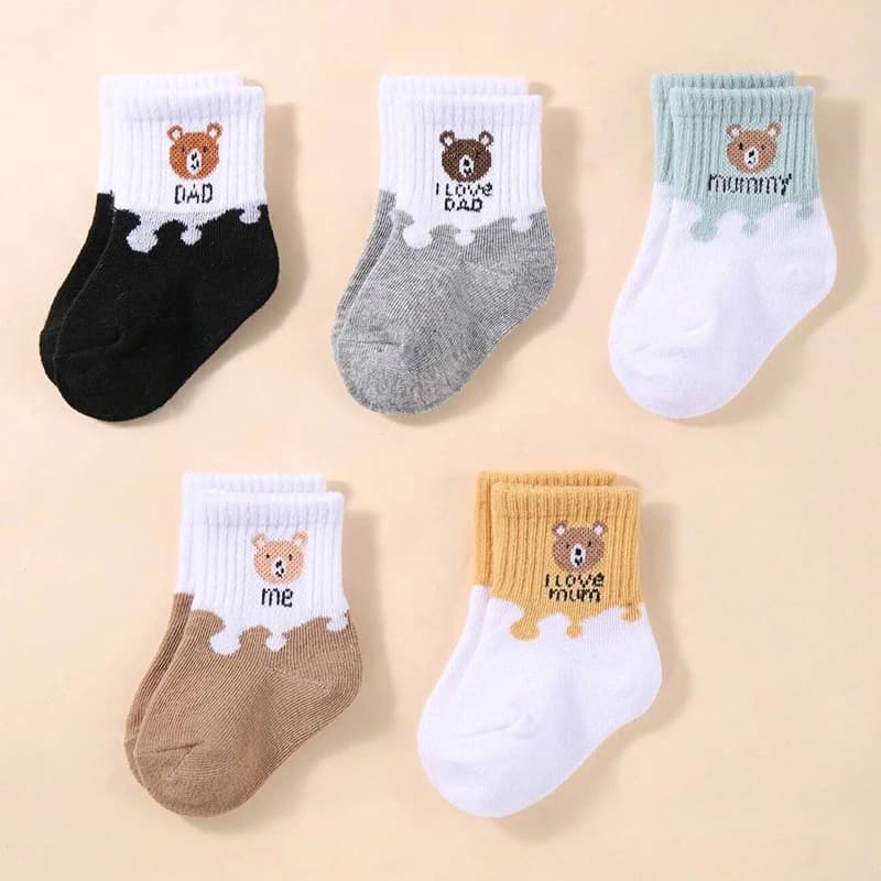 5 pares de meias de bebê de corte baixo estiramento tornozelo meias infantis para recém-nascidos da criança meninos meninas bebê