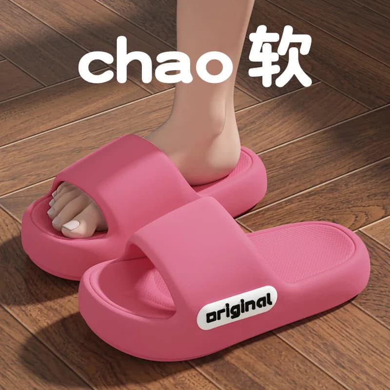 Mulheres homens chinelos casa plataforma nuvem verão banheiro slides interior sola macia sandálias antiderrapante masculino eva grosso flip flops