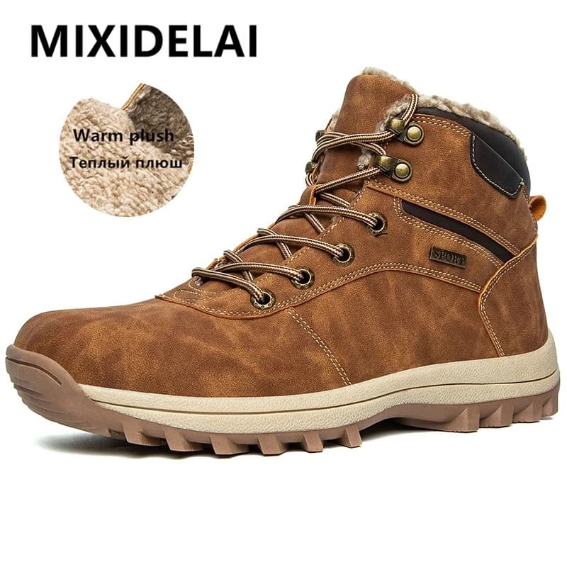 Botas de Inverno Impermeáveis para Homens, Super Quentes e Confortáveis, Tamanho Grande 48, Botas de Tornozelo para Atividades ao Ar Livre