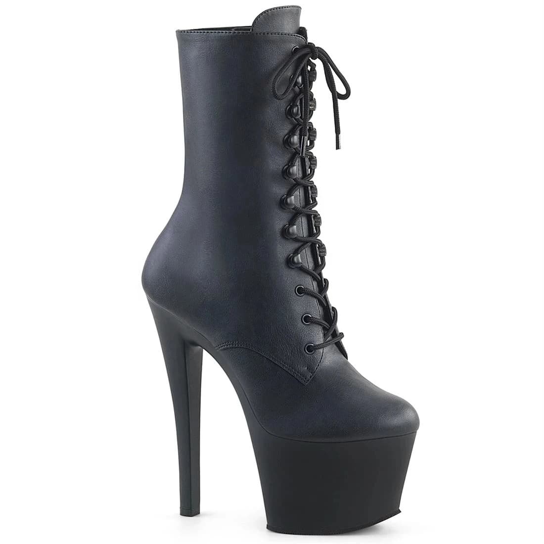 Sdtrft boate stilettos 17cm fino salto alto tornozelo botas plataformas sapatos mulher botas mujer festa de couro patente bombas de casamento