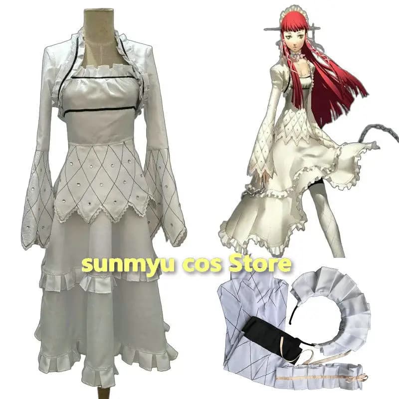 Chidori yoshino cosplay traje personalizar tamanho halloween vestido branco com meias argola de cabelo