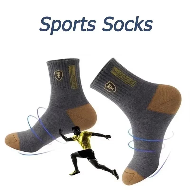5 pares de meias esportivas de algodão respirável homens fibra de bambu outono e inverno meias absorção de suor desodorante negócios sox