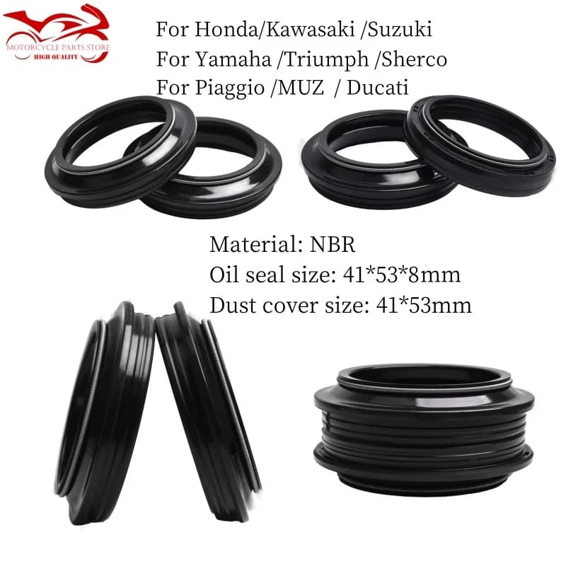 41*53*8mm garfo dianteiro 41mm vedação de óleo para yamaha xv1700 xvs1100 yzf r1 r3 r6 fzs600 yzf600 r xsr700 fz mt 07 09 trx 850 xj xsr 900