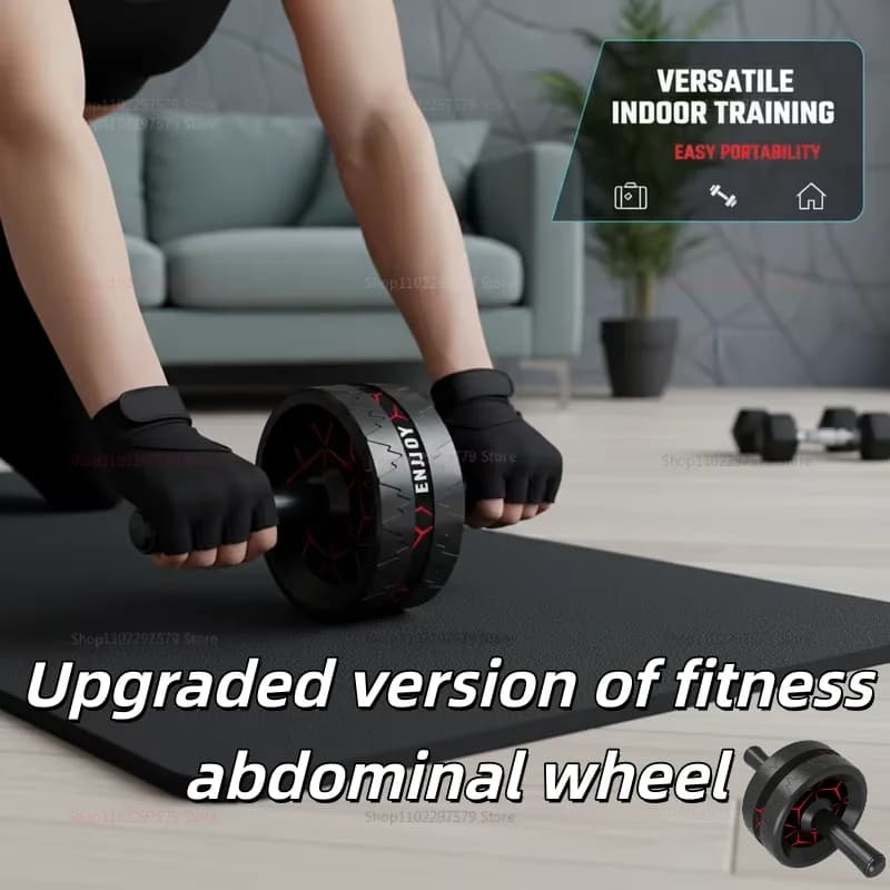 Roda abdominal, exercício de core, antiderrapante, academia em casa, equipamento de fitness para homens e mulheres, treinamento abdominal, durável