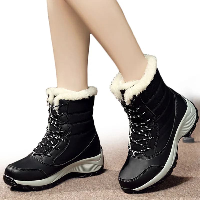 Botas femininas leves botas de tornozelo sapatos de plataforma para mulheres saltos de inverno botas mujer manter quente neve sapatos de inverno feminino botines