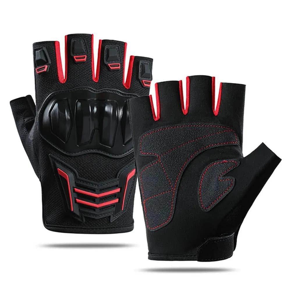 Respirável luvas da motocicleta verão meio dedo guantes moto dos homens luvas de equitação equipamentos de proteção atv mtb ciclismo luvas