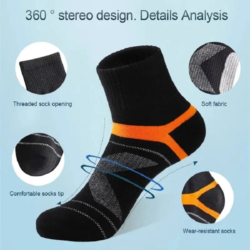 3/5/10 pares de meias masculinas de alta qualidade, meias esportivas pretas, casuais, macias, quatro estações, absorvem o suor, meias masculinas respiráveis