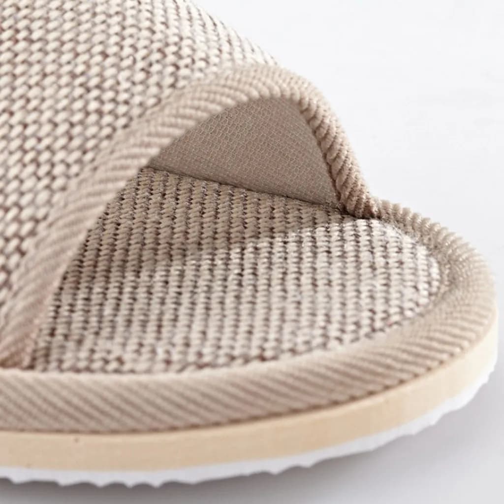 Chinelos de linho para homens e mulheres chinelos de chão interior sapatos planos domésticos chinelos de casa sapatos planos indoor sandálias