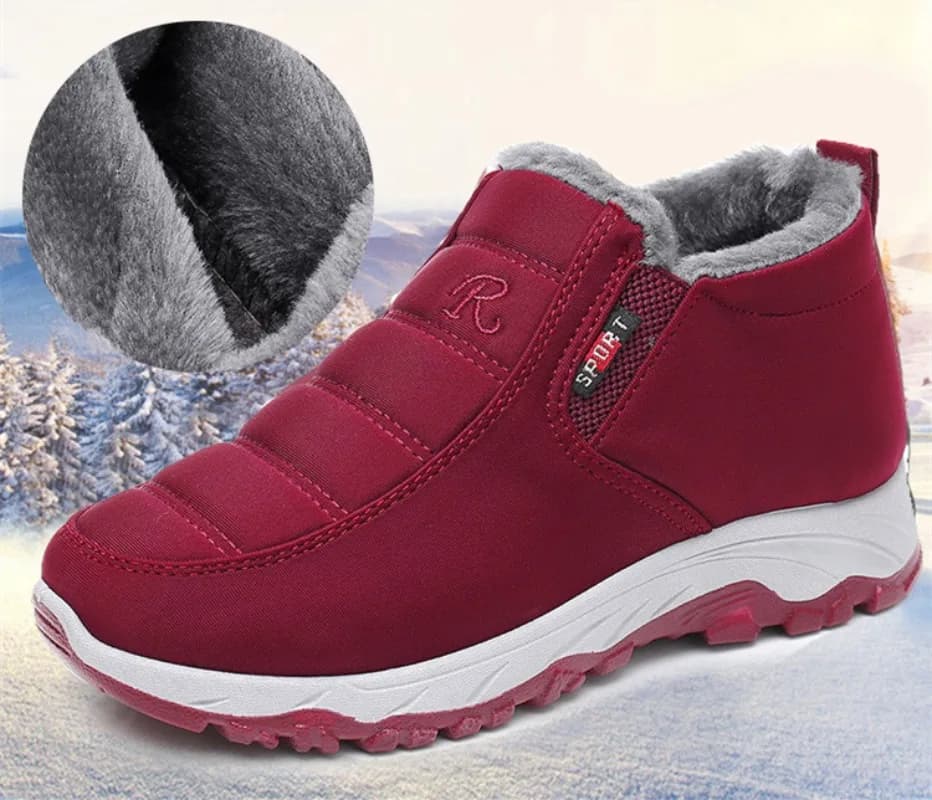 Botas femininas unissex sapatos de inverno botas de neve à prova dwaterproof água feminino deslizamento em sapato casual calçados de pelúcia botas de tornozelo masculino